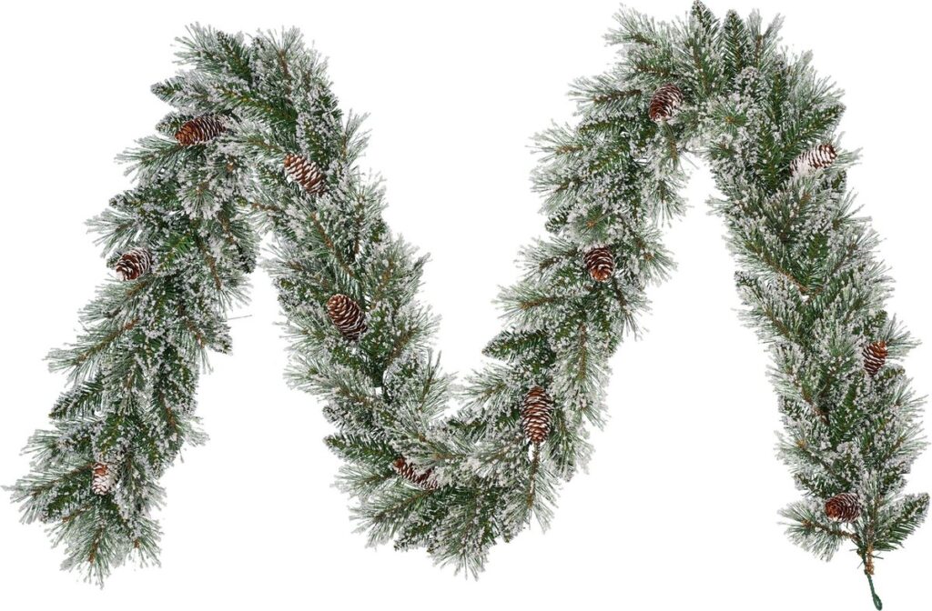 Vandans 2.7m Green Frosted Christmas Garland 8720362249801 2